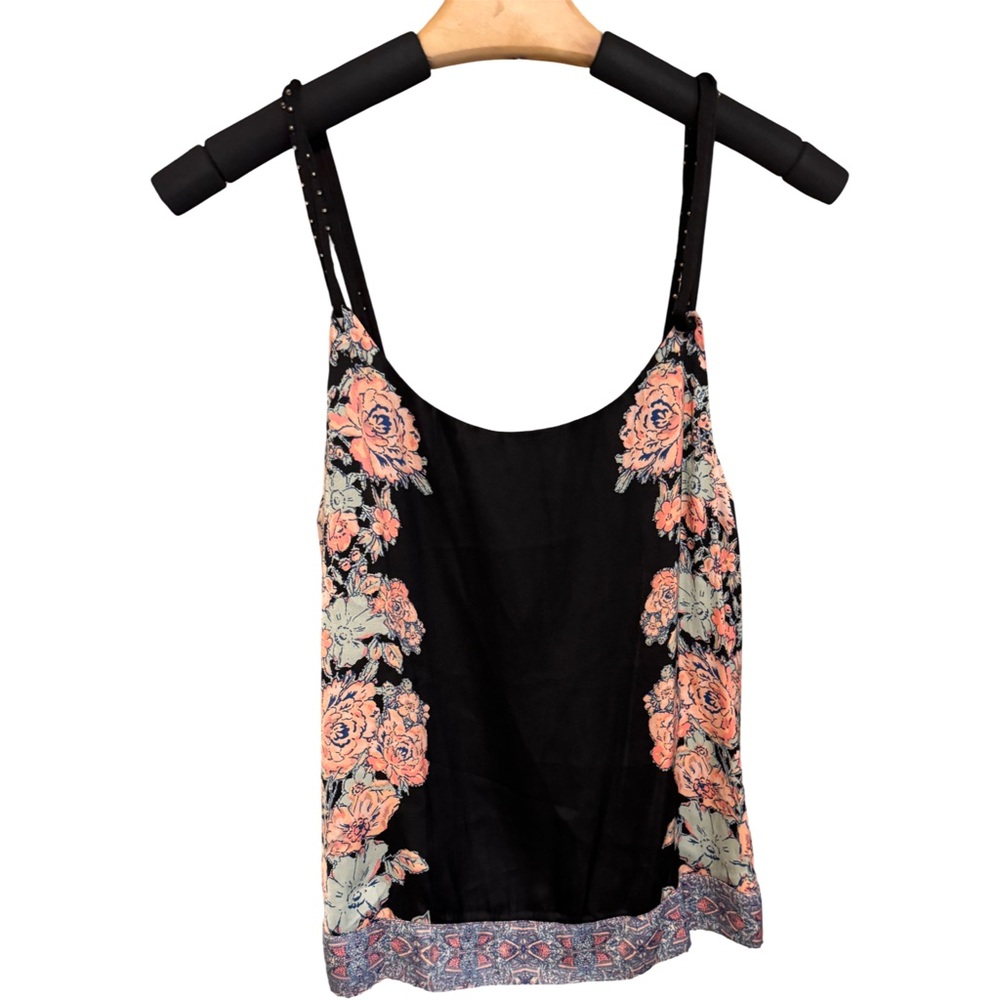 Free People Black and Pink Elegant Sleeveless Camisole